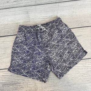 Snapper Rock Boy's Navy & Faint Purple Printed Swim Trunks Size 4